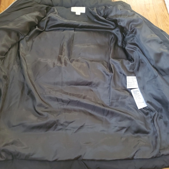 Michael kors Winter  fur hoodie Belted puffer black,silver  heavy jacket SZ L - Picture 7 of 10